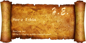 Herz Edda névjegykártya